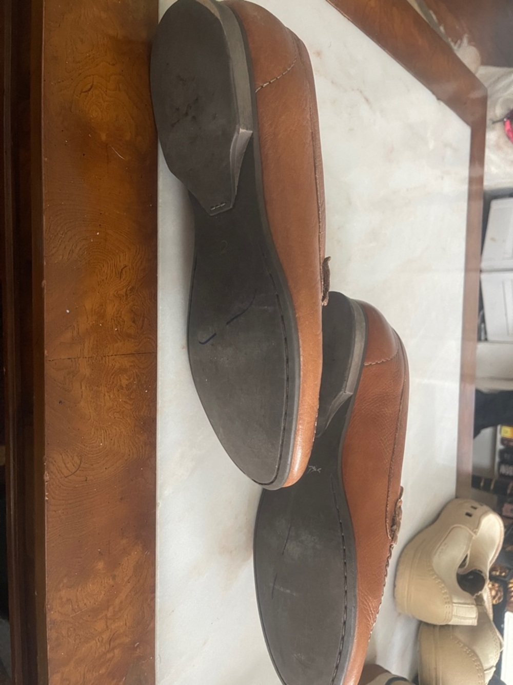 Martin Dingman Cognac Leather Horsebit Loafers⭐️HOST PICK⭐️ - Picture 3 of 5